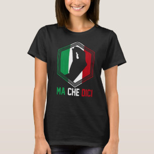 Patriotisk italiensk Gesture Italien Flagga Morsa T Shirt