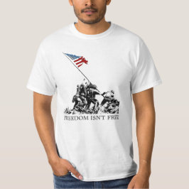 Patriotisk Iwo Jima amerikanska flagganfrihet WWII T Shirt