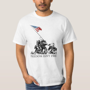 Patriotisk Iwo Jima amerikanska flagganfrihet WWII T Shirt