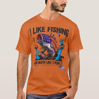 Patriotisk jag gillar fiske t shirt