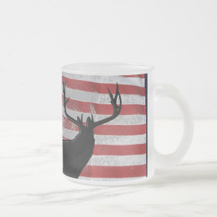 Patriotisk jägare frostad glasmugg