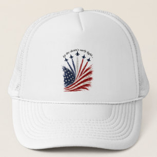 Patriotisk Jetformation Amerikansk Flagga Konst Keps