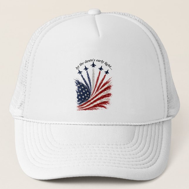 Patriotisk Jetformation Amerikansk Flagga Konst Keps (Framsida)