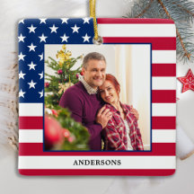 Patriotisk jul - Anpassningsbar Foto USA Amerikans