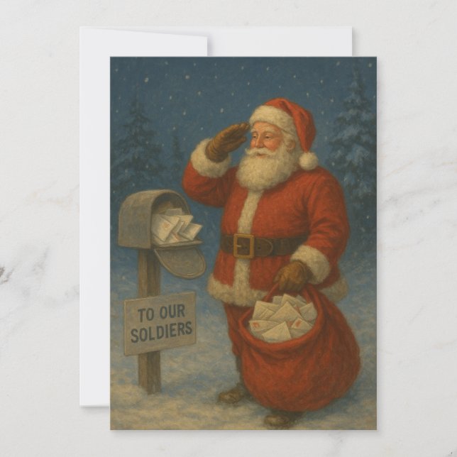 Patriotisk jul-tomte julkort (Framsida)