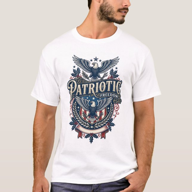 Patriotisk jul vektor grafisk t-shirt (2) (Framsida)