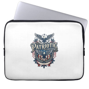 Patriotisk jul vektor grafisk t-shirt (2) laptop fodral