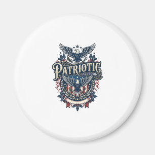 Patriotisk jul vektor grafisk t-shirt (2) magnet