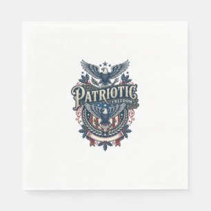 Patriotisk jul vektor grafisk t-shirt (2) pappersservett