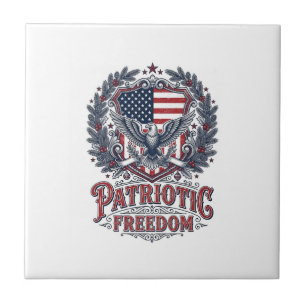 Patriotisk jul vektor grafisk t-shirt kakelplatta
