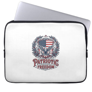 Patriotisk jul vektor grafisk t-shirt laptop fodral