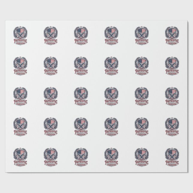 Patriotisk jul vektor grafisk t-shirt presentpapper (Platt)