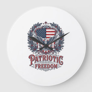 Patriotisk jul vektor grafisk t-shirt stor klocka