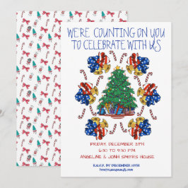 Patriotisk julafton-Personlig Inbjudningar