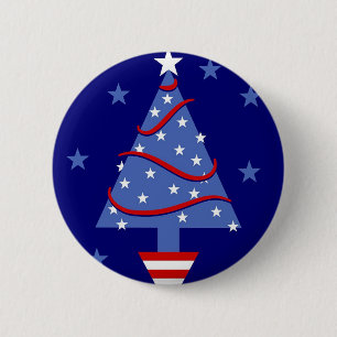 Patriotisk julgran knapp