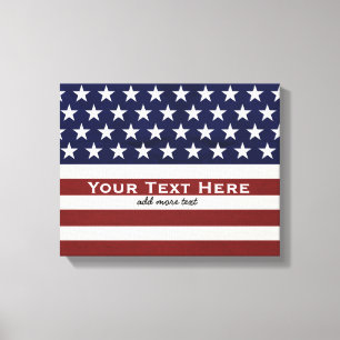 Patriotisk Juli 4th för amerikanUSA flagga Canvastryck