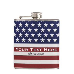 Patriotisk Juli 4th för amerikanUSA flagga Fickplunta