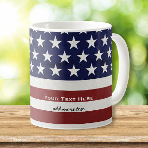 Patriotisk Juli 4th för amerikanUSA flagga Kaffemugg