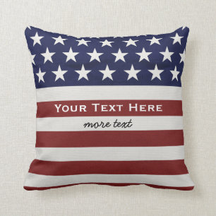 Patriotisk Juli 4th för amerikanUSA flagga Kudde
