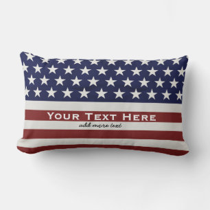 Patriotisk Juli 4th för amerikanUSA flagga Lumbarkudde