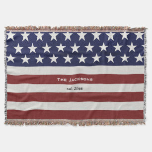 Patriotisk Juli 4th för amerikanUSA flagga Mysfilt