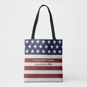 Patriotisk Juli 4th för amerikanUSA flagga Tygkasse