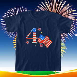 Patriotisk juli Fjärde hatten party T-Shirt