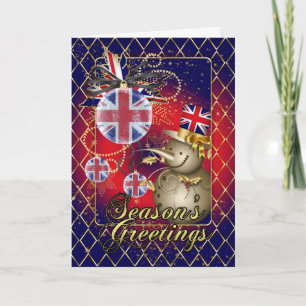 Patriotisk julkort för GB - säsong hälsningar S Helgkort