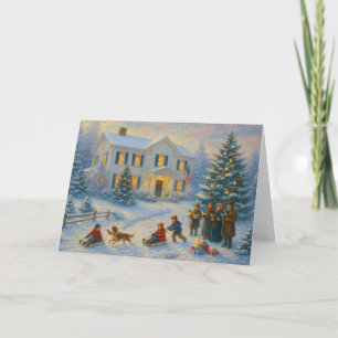 Patriotisk julkort Veteran Holiday Card Kort
