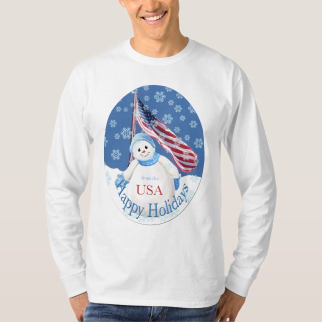 Patriotisk julskjorta T-shirt för trupper (Framsida)