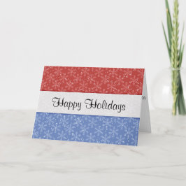 Patriotisk julsnöflingor helgkort
