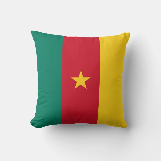 Patriotisk Kamerun flagga Kudde (Framsida)