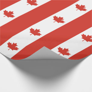 Patriotisk kanadensisk flagga presentpapper