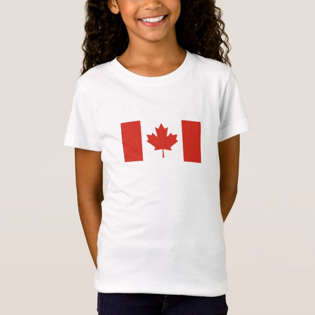 Patriotisk kanadensisk flagga t shirt (Framsida)