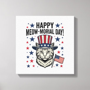 Patriotisk katt jamdags firande vintage vektor des canvastryck