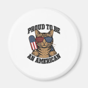 Patriotisk katt stolt över att vara amerikansk vin magnet