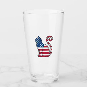 Patriotisk katt vintage gravyr vektor design_1 glaskopp