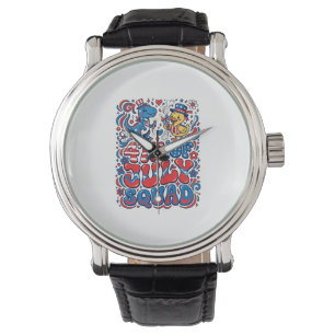Patriotisk Kawaii Dinosaurie Bästa Styvfar Någonsi Armbandsur