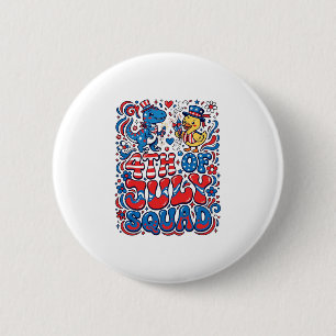 Patriotisk Kawaii Dinosaurie Bästa Styvfar Någonsi Knapp