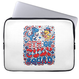 Patriotisk Kawaii Dinosaurie Bästa Styvfar Någonsi Laptop Fodral