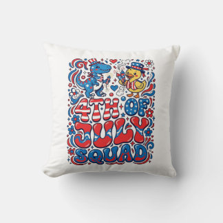 Patriotisk Kawaii Dinosaurie Bästa Styvpappa Någon Kudde