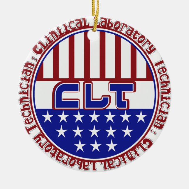 PATRIOTISK KLINISK LABORATORIETEK JULGRANSPRYDNAD KERAMIK (Framsidan)