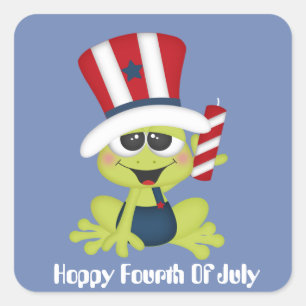 Patriotisk klistermärke för Juli fjärde