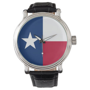 Patriotisk klocka med Flagga Texas