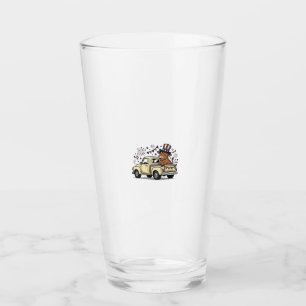 Patriotisk ko 4 juli-lastbil vektor design_1 glaskopp