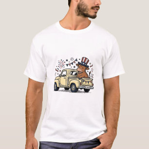 Patriotisk ko 4 juli lastbil vektor design_1 t shirt
