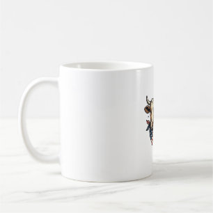 Patriotisk ko röd vit Moo 4 juli skjorta Desi Kaffemugg