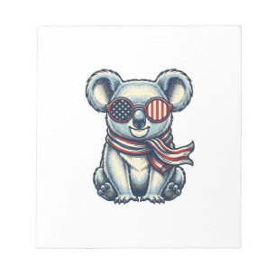 Patriotisk Koala Vintage Gravyr Tröja Design_1 Anteckningsblock