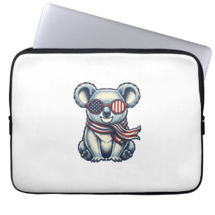 Patriotisk Koala Vintage Gravyr Tröja Design_1 Laptop Fodral