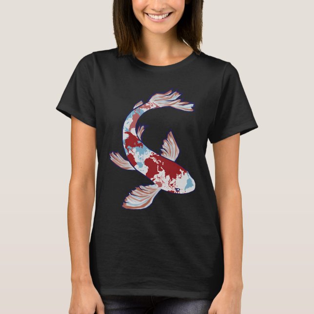 Patriotisk Koi T Shirt (Framsida)